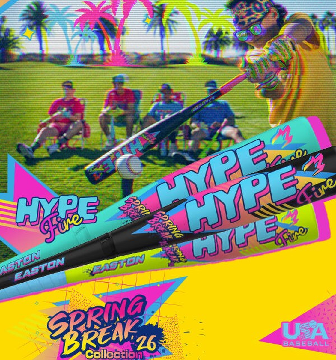 2026 Easton Spring Break Hype Fire USA Baseball Bat - Bats Plus
